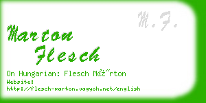 marton flesch business card